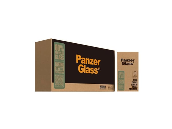 PanzerGlass - Skjermbeskyttelse for mobiltelefon - ultrabred passform - glass - rammefarge svart