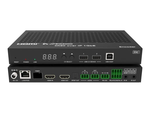 VivoLink JPEG2000 - Video/lyd/infrarød/seriel/KVM-forlenger - sender - HDMI - over CAT 5e/6/6a/7 - USB - 10/100/1000Base-T - opp til 100 m