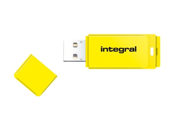 Integral Neon - USB-minnepinne - 32 GB - USB 2.0 - gul