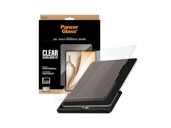PanzerGlass - Skjermbeskyttelse for nettbrett - ultra-bred passform, med FASTFIT-verktøy - glass - blank