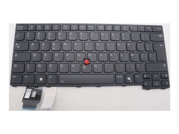 LCFC - Erstatningstastatur for bærbar PC - med Trackpoint - bakbelysning - AZERTY - Fransk - svart - FRU