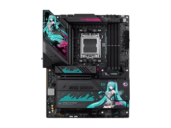 ASUS ROG STRIX X870E-H GAMING WIFI7 - Hatsune Miku Edition - hovedkort - ATX - Socket AM5 - AMD X870E Chipset - USB4, USB-C 3.2 Gen 2x2, USB-C 3.2 ...