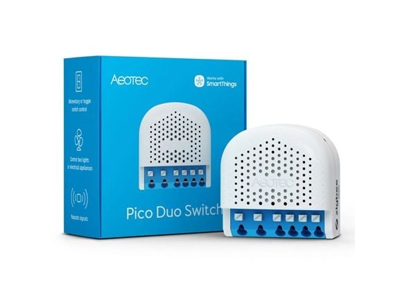 Aeotec Pico Duo Switch - Lys / sokkelsvitsj - trådløs - ZigBee 3.0 - 2.4 Ghz