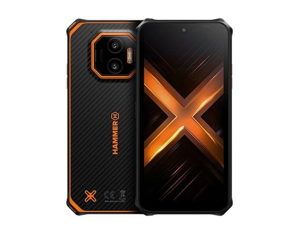 Hammer Energy X2 svart/orange 6,1" IPS 1560 x 720 MediaTek Dimensity 6300 intern RAM 6 GB 128 GB microSD Dual SIM 4G 5G hovedkamera 50 MP Android 1...