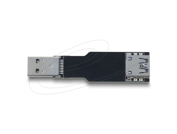 Delock USB 10 Gbps adapter type A hunn til hann rett flat (67419)