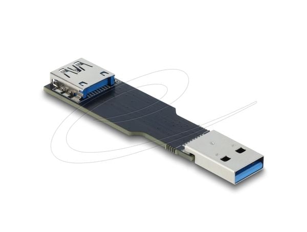 Delock USB 10 Gbps adapter type A hunn til hann rett flat (67419)
