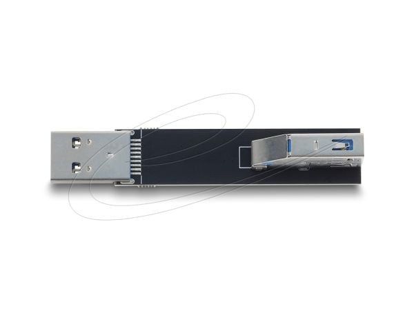 Delock USB 10 Gbps adapter type A hunn til hann rotert 90° øverst (67421)