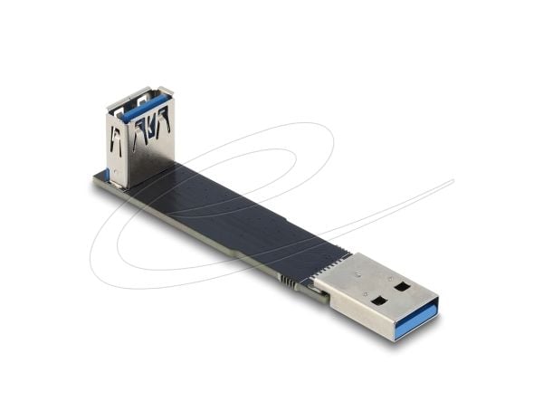 Delock USB 10 Gbps adapter type A hunn til hann vinklet 90° (67423)