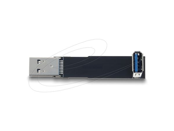 Delock USB 10 Gbps adapter type A hunn til hann vinklet 90° (67423)