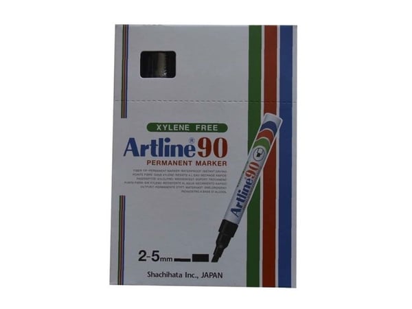 Artline® 90 tussi, permanenttimusta, 2-5 mm - (12 kpl)