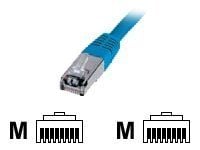 DIGITUS Premium - Patch-kabel - RJ-45 (hane) till RJ-45 (hane) - 1 m - SFTP - CAT 5e - startad - blå