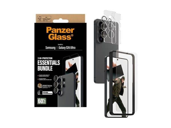 PanzerGlass ® Hoops® 2-in-1 Bundle Samsung Galaxy S26 Ultra | Ultra-Wide Fit, Samsung, Samsung - Galaxy S26 Ultra, Asennus kuivana, Naarmuuntumisen...