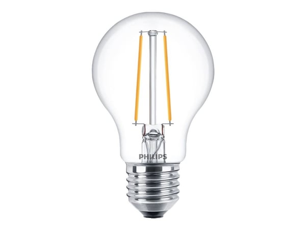 Philips - LED-lyspære - klar finish - E27 - 2.2 W (ekvivalent 25 W) - klasse E - varmt hvitt lys - 2700 K