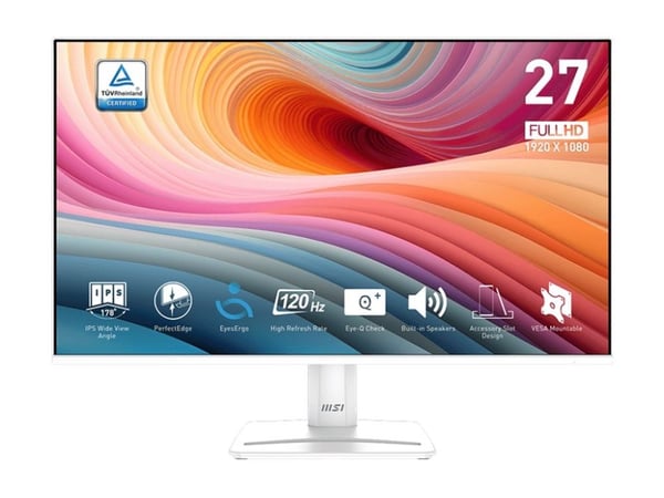 MSI Pro MP275W E2, 68,6 cm (27"), 1920 x 1080 pikseliä, Full HD, LED, 4 ms, Valkoinen