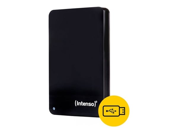 Intenso Bonuspack - Harddisk - 1 TB - ekstern (bærbar) - 2.5" - USB 3.2 Gen 1 - 5400 rpm - buffer: 8 MB - svart - med 64 GB USB flash drive
