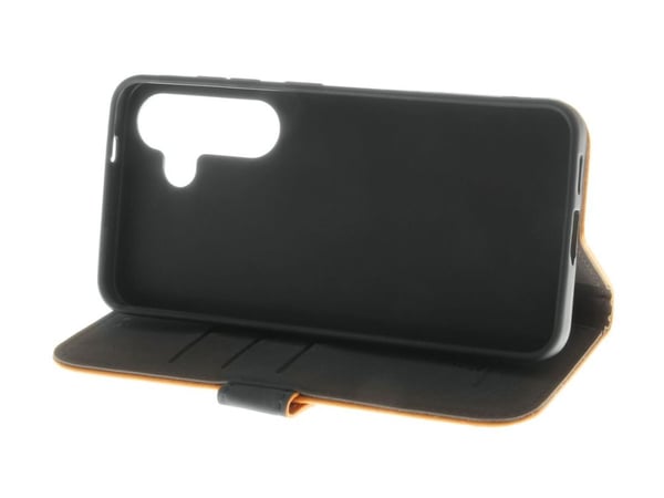 Insmat Premium - Lommebok for mobiltelefon - lær, kartong+papir+aluminiumsfolie, termoplast-polyuretan (TPU), bomullssting - brun - for Samsung Gal...