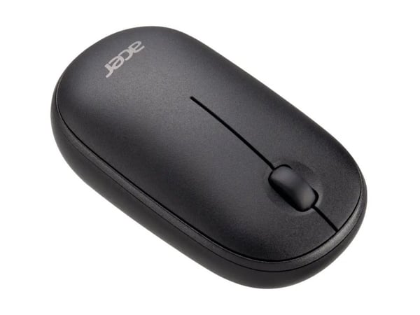 Acer AMR100 - Mus - bubble - optisk - 3 knapper - trådløs - 2.4 GHz - USB trådløs mottaker - svart - løsvekt