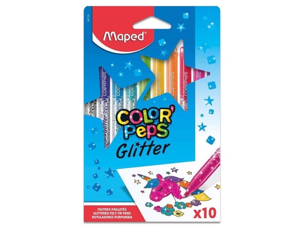 Maped Color’Peps 847110, Medium, 10 farger, Svart, Rosa, Blå, Grønn, Oransje, Rød, Fiolett, Gult, Projektil spiss, 2,8 mm, 10 stykker