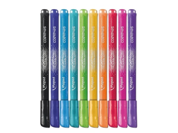 Maped Color’Peps 847110, Keskikokoinen, 10 väriä, Musta, Vaaleanpunainen, Sininen, Vihreä, Oranssi, Punainen, Violetti, Keltainen, Pyöreä pää, 2,8 ...
