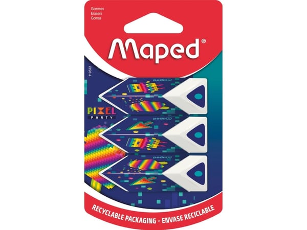 Maped 119522, Blå, Vit, 3 styck, PVC, Ftalat