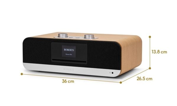 Roberts Radio Blutune 300L, DAB+, DMB, FM, MP3, WMA, Svart, Tre, Utvendig, AC, 360 mm