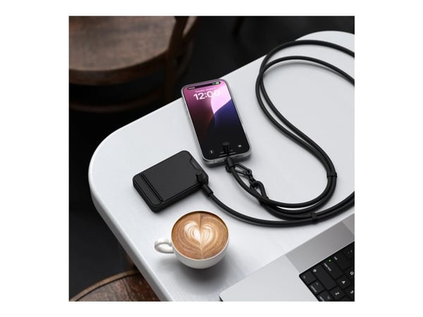 Satechi OntheGo Crossbody Lanyard Cable - Black