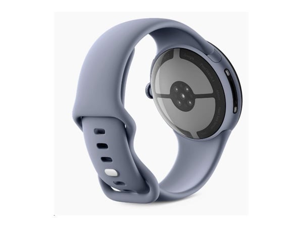 Google Pixel Watch 4 - 45 mm - satin moonstone aluminum - smartklokke med aktivt bånd - fluorelastomer med myk berøringsoverflate - moonstone - bån...