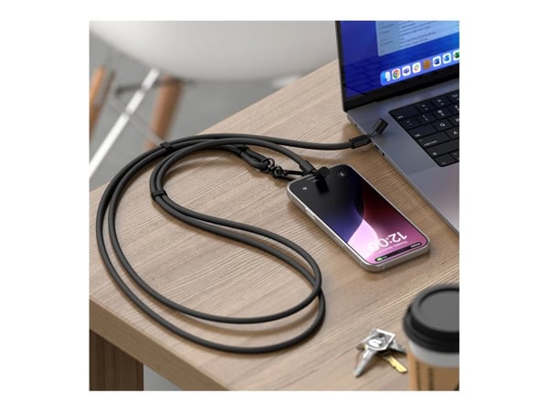 Satechi OntheGo Crossbody Lanyard Cable - Black