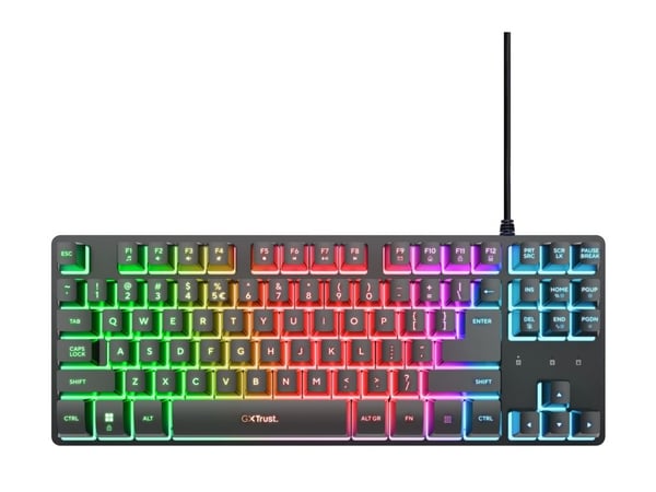 Taustavalaistu pelinäppäimistö GTX 833 Thado TKL musta Trust
