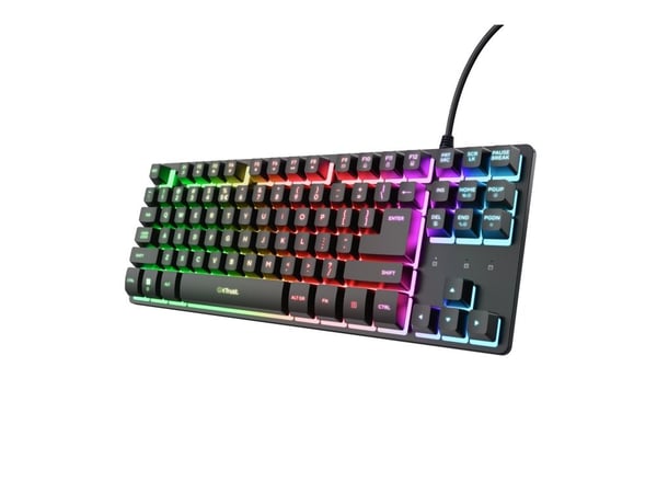 Taustavalaistu pelinäppäimistö GTX 833 Thado TKL musta Trust