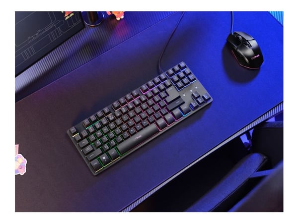 Taustavalaistu pelinäppäimistö GTX 833 Thado TKL musta Trust
