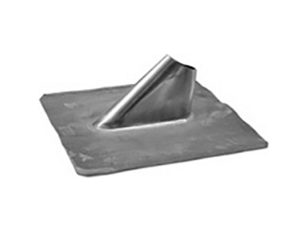 Bly-/blikkstein med sinkblikkstuss 410x410 mm, 60 mm diameter (X2011)
