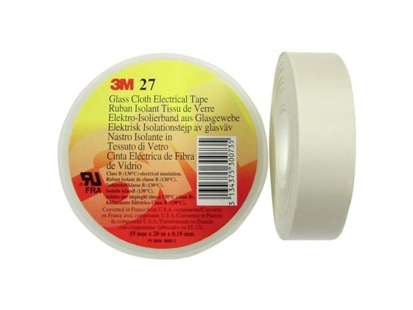 3M #27-19MM/20M HVIT GLASSFIBERTAPE (7100119486)