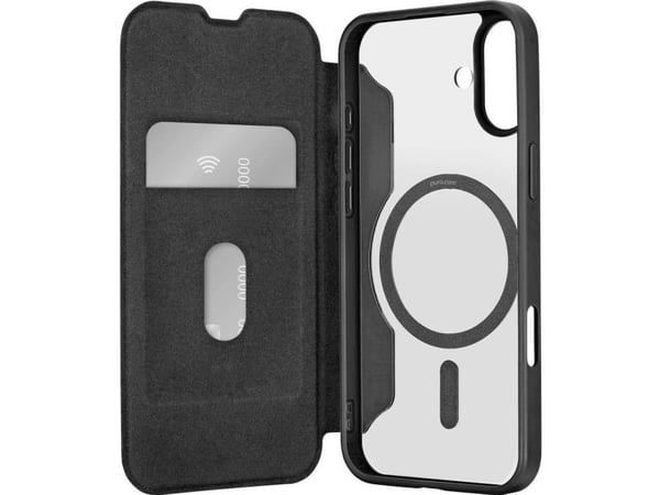 PURO Book Mag, Folio, Apple, iPhone 16, 15,5 cm (6.1"), Svart, Gjennomsiktig