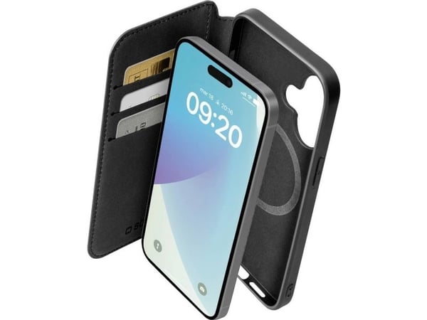 SBS TEBKMAGSFIP1667K, Lommebok-etui, Apple, iPhone 16 Plus, 17 cm (6.7"), Svart