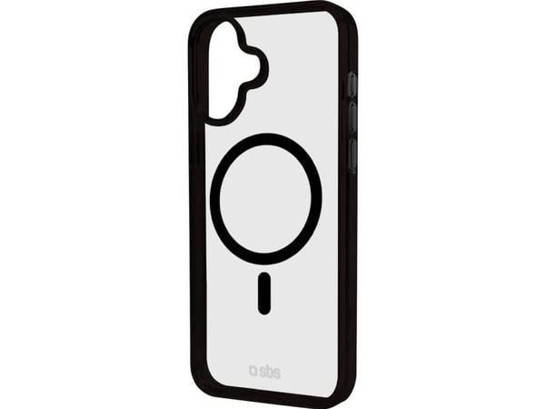 SBS Mag frame, Suojus, Apple, iPhone 16, 15,5 cm (6.1"), musta, Läpinäkyvä