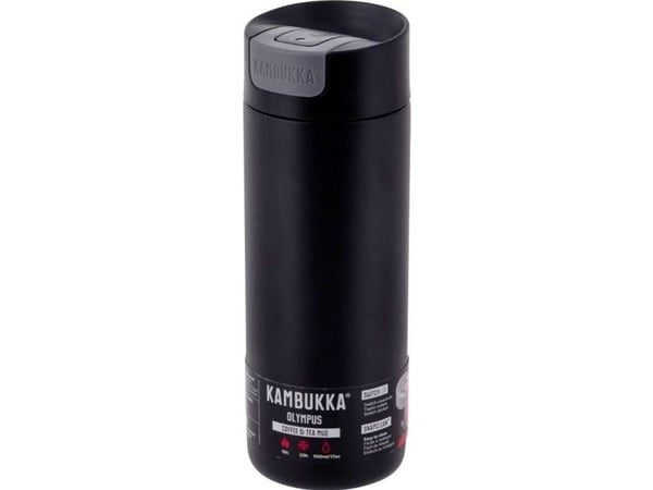 Kambukka Olympus Matte Black - termisk krus, 500 ml