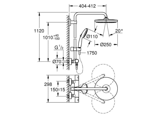 GROHE Vitalio Start System 250, 1 styck