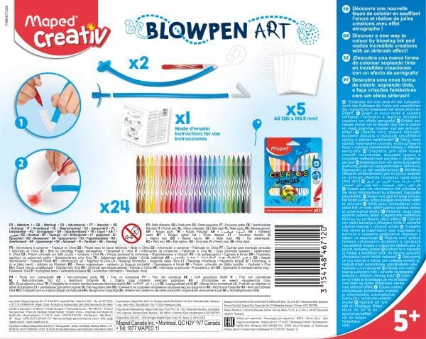 Maped Puhalletut merkit 24 väriä MAPED CREATIV