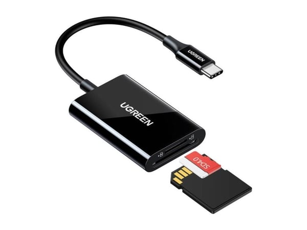 Ugreen Minnekortleser Micro SD, SD USB-C 3.1, svart