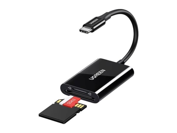Ugreen Minnekortleser Micro SD, SD USB-C 3.1, svart