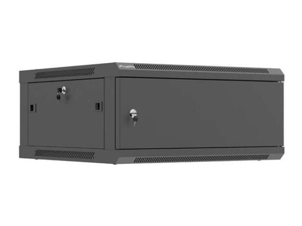 19" 4U 600X600 SVART METALLDØR LANBERG INSTALLASJONSSTATIV (FLAT PAKKE)