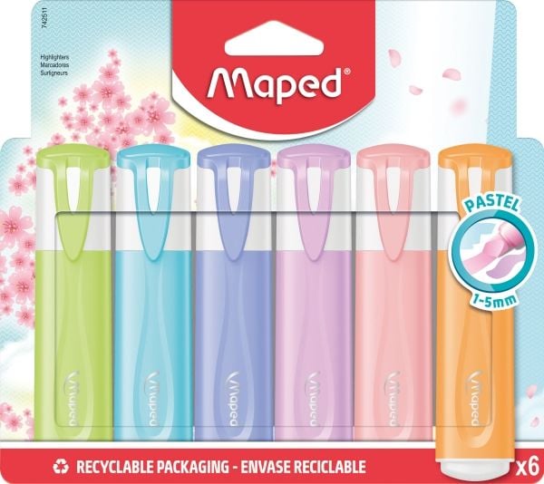 kartlagt Fluo Peps pastell highlighter flerfarget