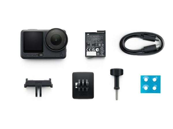 DJI Osmo Action 6 - Standard Combo - actionkamera - 4K / 120 fps - flash 50 GB - Wi-Fi, Bluetooth - under vannet inntil 20 m - svart