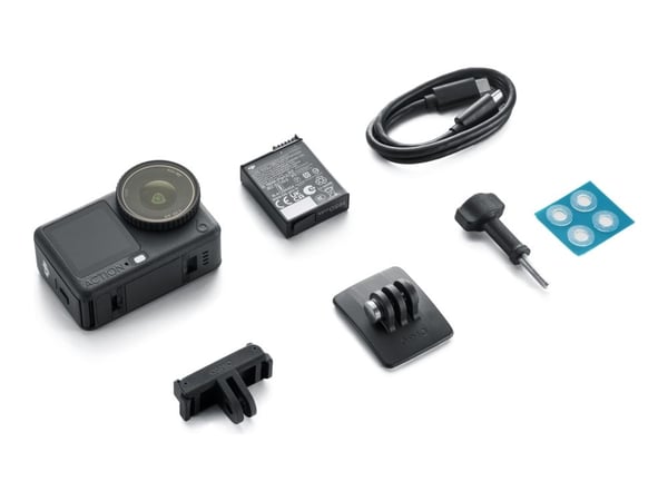 DJI Osmo Action 6 - Standard Combo - actionkamera - 4K / 120 fps - flash 50 GB - Wi-Fi, Bluetooth - under vannet inntil 20 m - svart