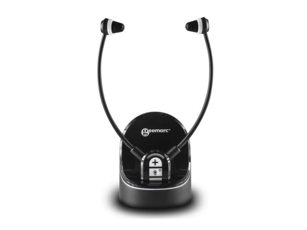 Geemarc CL7370 OPTI - Hodetelefonsystem med mikrofon - hakestropp - 2,4 GHz - trådløs