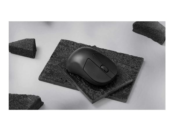 Keychron M4 - Mus - ergonomisk - optisk - 5 knappar - trådlös, kabelansluten - 2.4 GHz, Bluetooth 5.3, USB-C - svart