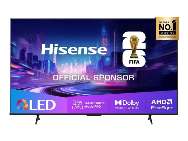 Hisense 65E77Q PRO, 165,1 cm (65"), 3840 x 2160 pikseliä, QLED, Älytelevisio, Wi-Fi, musta