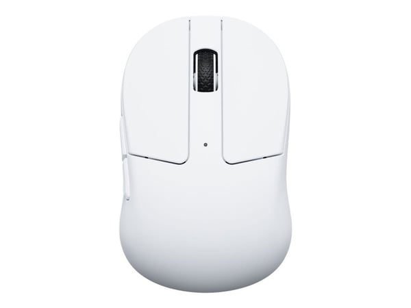 Keychron M4 - Mus - ergonomisk - optisk - 5 knapper - trådløs, kablet - 2.4 GHz, Bluetooth 5.3, USB-C - hvit