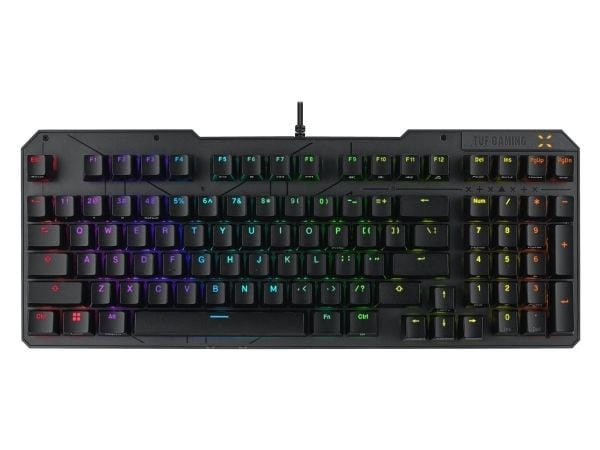 ASUS TUF Gaming K3 Gen II - Tastatur - 96% - bakgrunnsbelyst - USB - QWERTY - USA - tastsvitsj: ROG RX RED optisk mekanisk - svart